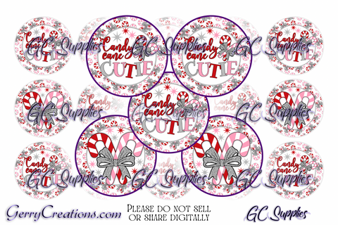 Candy Cane Cutie - White - Digital BCI