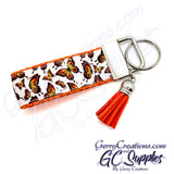 Butterflies in vibrant Orange to Yellow KeyFobs