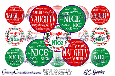 Naughty or Nice, Red & Green Digital BCI