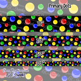 Primary (Black) Stripes & Dots (DS) - 25 yard Rolls