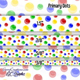 Primary (White) Stripes & Dots (SS) - 25 yard Rolls