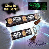 Space Wars Glow - I speak Wookee Aaar Arrr Gww Wh KeyFobs