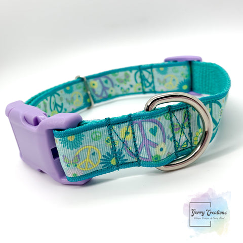 Peace & Flowers Dog Collars