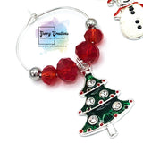 Christmas Wine Glass Charms set of 6