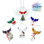 Christmas Wine Glass Charms set of 6