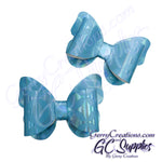 Blue Holographic Butterfly Snap Clips