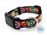 Superhero Dog Collar & 5ft Leash set