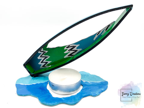 Surfboard Candle holder