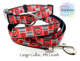 Football Collar & 4ft Leash Set