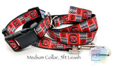 Football Collar & 5ft Leash Set