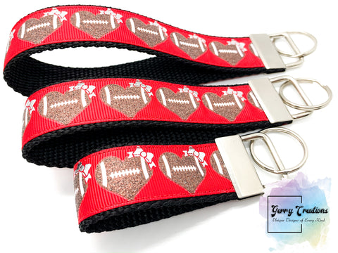 Z Footballs on Red - Keyfobs