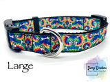 Tie Dye Paws & Bones Dog Collars